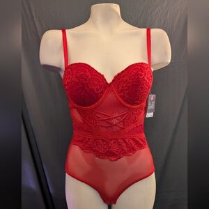 Red Lace Bodysuit